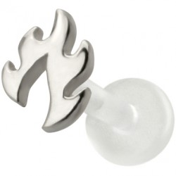 Piercing micro-labret PTFE 14 - Flammes