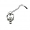 Piercing nez screw 0.5mm croix autour boule (88)