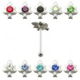 Piercing stud de nez 0.5mm 25 - Cannabis strass