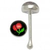 Piercing stud de nez 0.5mm 27 - Logo cerise