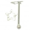 Piercing stud de nez 0.5mm 30 - étoile creuse