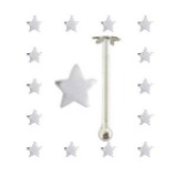 Piercing stud de nez 0.5mm 31 - étoile simple