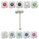 Piercing stud de nez 0.5mm 35 - Twist flower