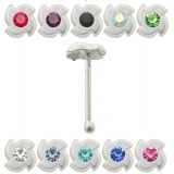 Piercing stud de nez 0.5mm 35 - Twist flower