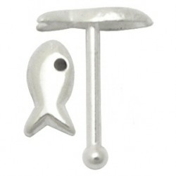 Piercing stud de nez 0.5mm 40 - Poisson simple