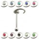 Piercing stud de nez 0.5mm 45 - Twist strass