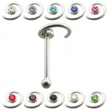 Piercing stud de nez 0.5mm 45 - Twist strass