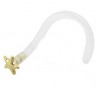Piercing de nez courbe 1mm 06 - Or 14k PTFE étoile