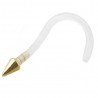 Piercing de nez courbe 1mm 07 - Or 14k PTFE pointe