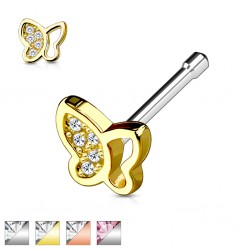 Piercing nez droit 0,8mm 77 - Papillon