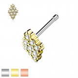 Piercing nez droit 0,8mm 79 - Losange multistrass