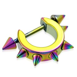 Bouclier de téton 07 - Rainbow large cerle avec pointes