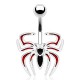Piercing nombril araignée rouge et noire (57)