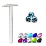 Piercing nez pliable 0.5mm 06 - Triangle strass