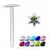 Piercing nez pliable 0.5mm 07 - étoile strass