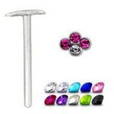 Piercing nez pliable 0.5mm 09 - Couronne strass