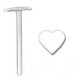 Piercing nez pliable 0.5mm 13 - Coeur plat