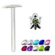 Piercing nez pliable 0.5mm 16 - Tortue strass