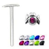 Piercing nez pliable 0.5mm 17 - Araignée strass