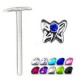 Piercing nez pliable 0.5mm 22 - Papillon strass