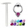 Piercing nez pliable 0.5mm 24 - Esclave strass coeur