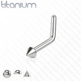 Piercing nez courbé 0.8mm 90 - Titane grade 23 basique