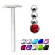 Piercing nez pliable 0.5mm 25 - Clochette strass