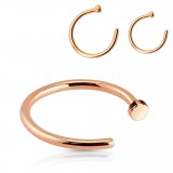 Anneau de nez gold-ip rose 0,5 à 1mm