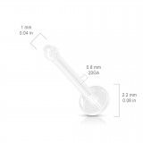 Piercing nez tige droite 1mm retainer discret