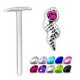 Piercing nez pliable 0.5mm 28 - Serpent strass