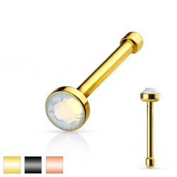 Piercing nez droit 0,8mm 93 - PVD opalite