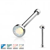 Piercing nez droit 0,8mm 93 - Strass opalite