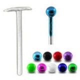 Piercing nez pliable 0.5mm 32 - Anodisé titane