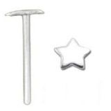 Piercing nez pliable 0.5mm 33 - étoile plate