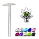 Piercing nez pliable 0.5mm 39 - Cannabis strass