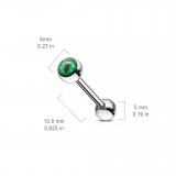Piercing langue 140 - Oeil de reptile psychédélique
