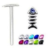 Piercing nez pliable 0.5mm 42 - Arette strass
