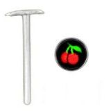 Piercing nez pliable 0.5mm 45 - Logo cerise