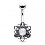 Piercing nombril fleur 09 - Vintage aurora