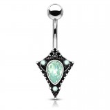 Piercing nombril vintage bouclier gem auroa (D116)