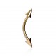 Piercing arcade 114 - Gold-ip rose pointes