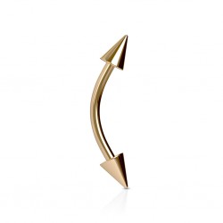 Piercing arcade 114 - Gold-ip rose pointes