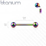 Piercing pour langue PVD titane G23