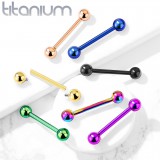Piercing pour langue PVD titane G23