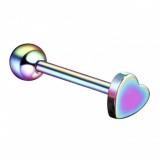 Piercing langue 32 - Coeur plat