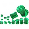 Plug courbe larme en malachite verte (OR39)