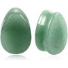 Plug courbe larme en aventurine jade (OR41)