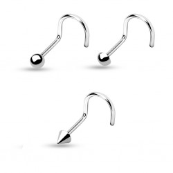 Piercing nez courbé 0.8 ou 1mm 07 - embouts classiques