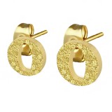 Clou pour oreille en acier lettre gold ip A
