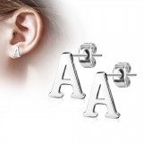 Clou pour oreille en acier lettre A